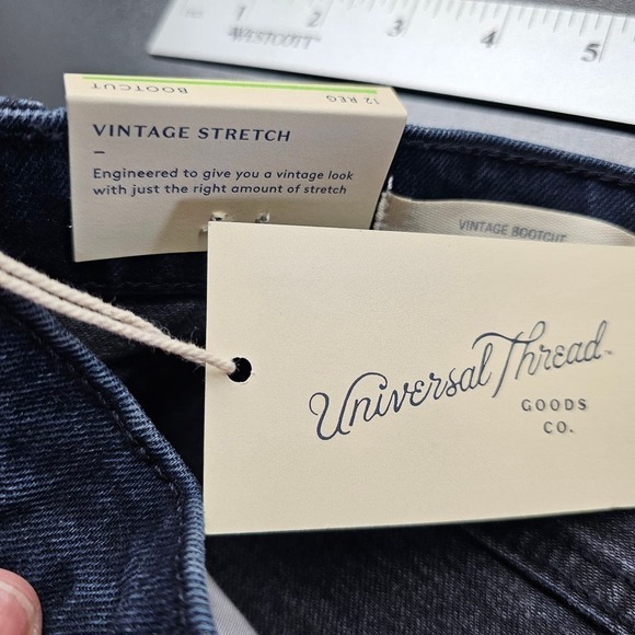 Universal Thread Vintage Bootcut Jeans Womens Size 12 Y2K Medium Wash High Rise - Picture 9 of 12